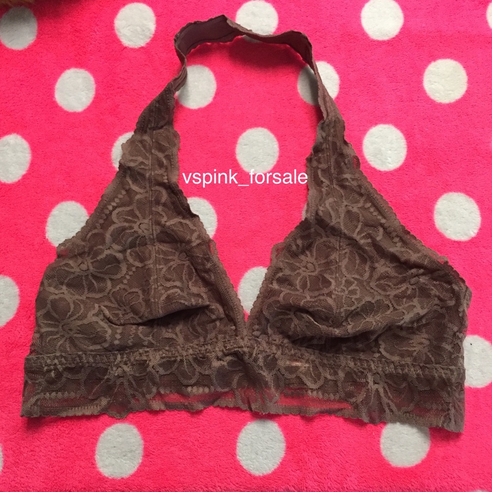 VS PINK Lace Halter Bralette